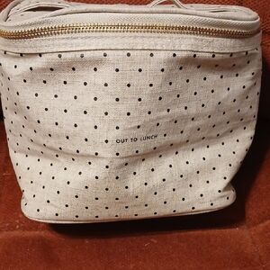 Kate Spade Beige Polka Dot Lunch Case